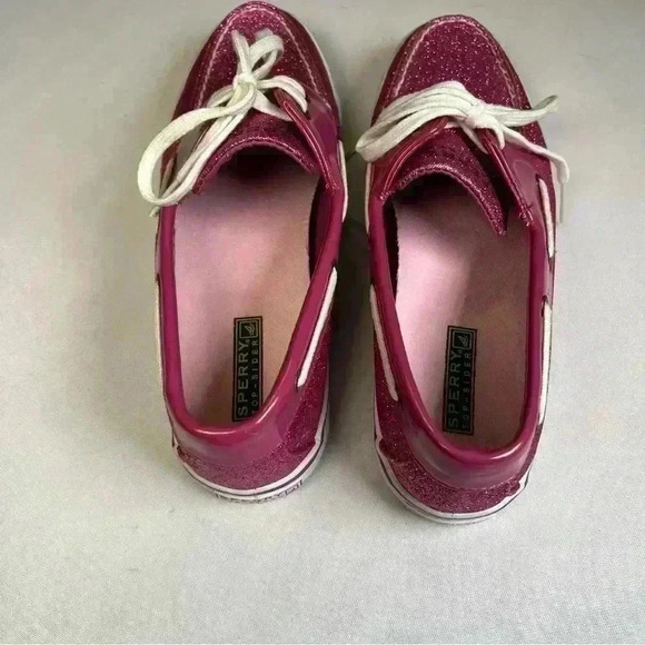 Sperry top-sider pink glitter boat shoes size 9.5 - Picture 5 of 10